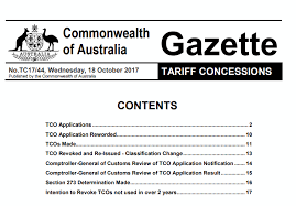 Duty Rate Concessions