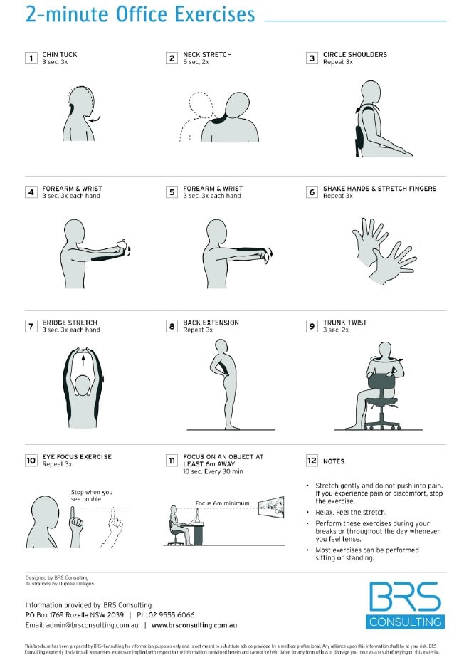 2 Minute Office Exercises 