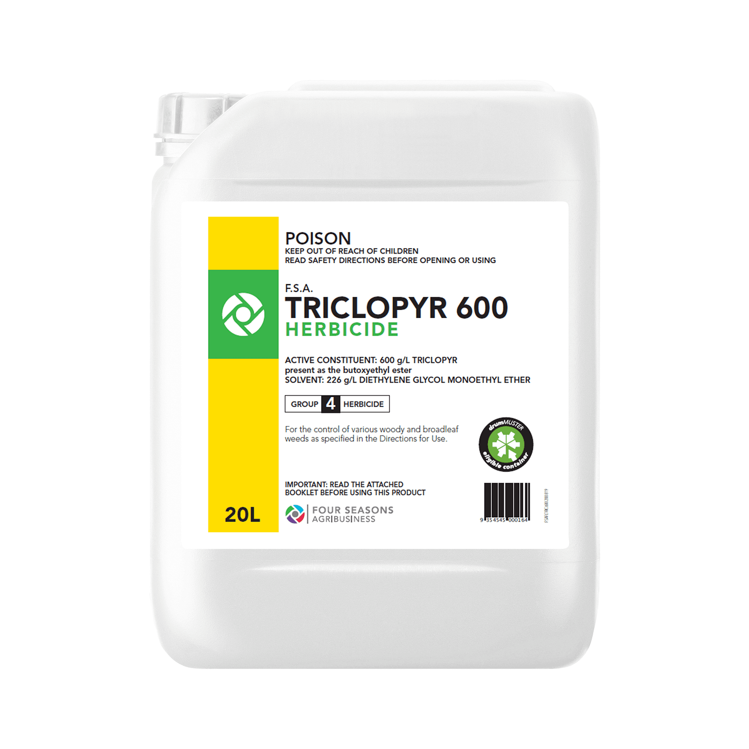 F.S.A. Triclopyr 600 Herbicide Four Seasons Agribusiness