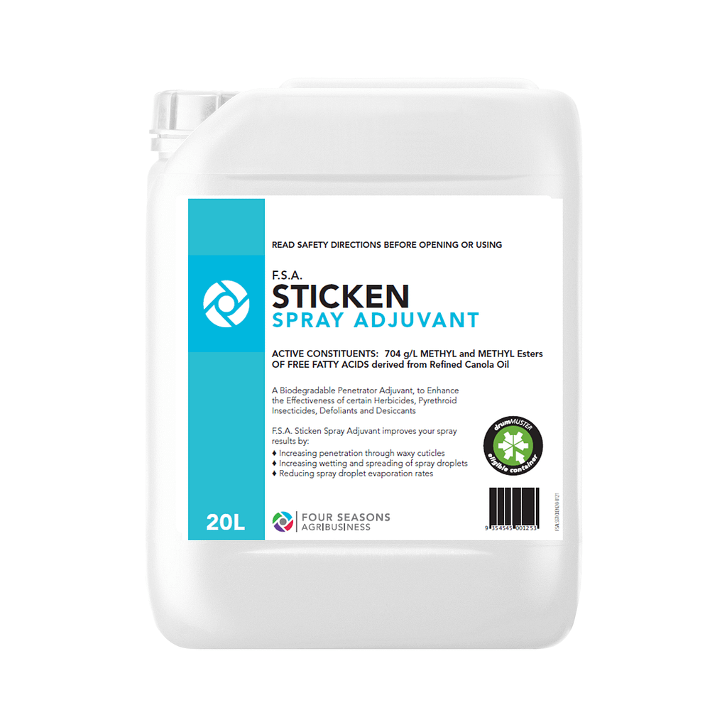 F.S.A. Sticken Spray Adjuvant Four Seasons Agribusiness