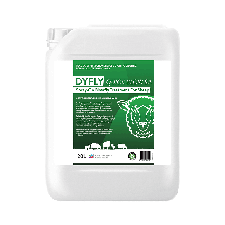 Dyfly Quick Blow SA SprayOn Sheep Blowfly Treatment Four Seasons